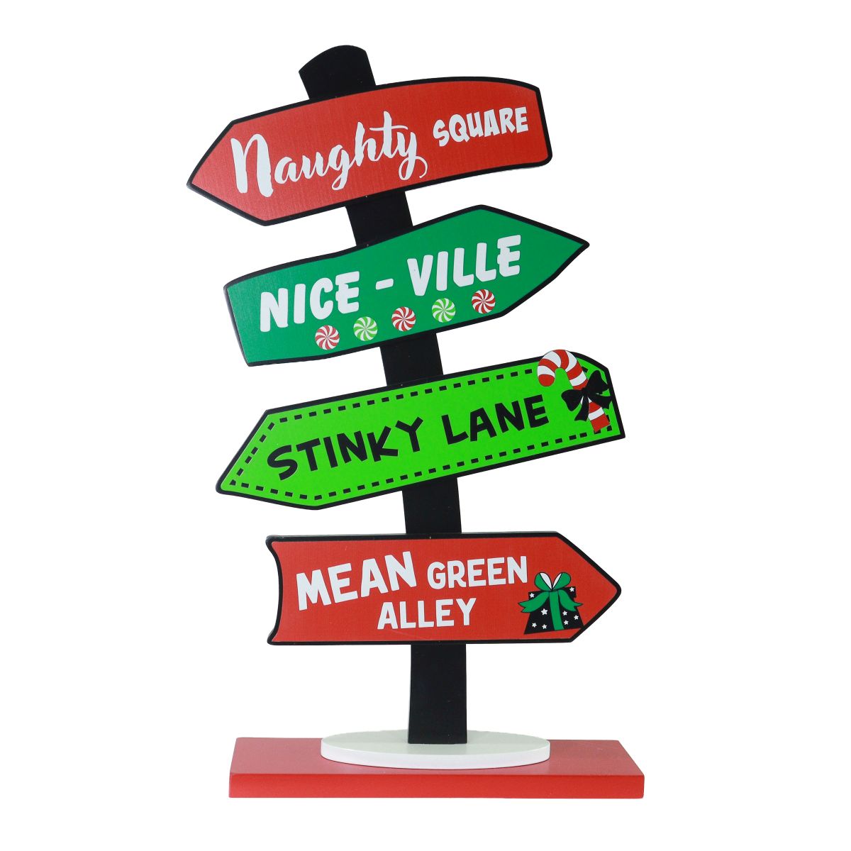 MDF Sign Post with 4 Directional Signs 60cm - Green