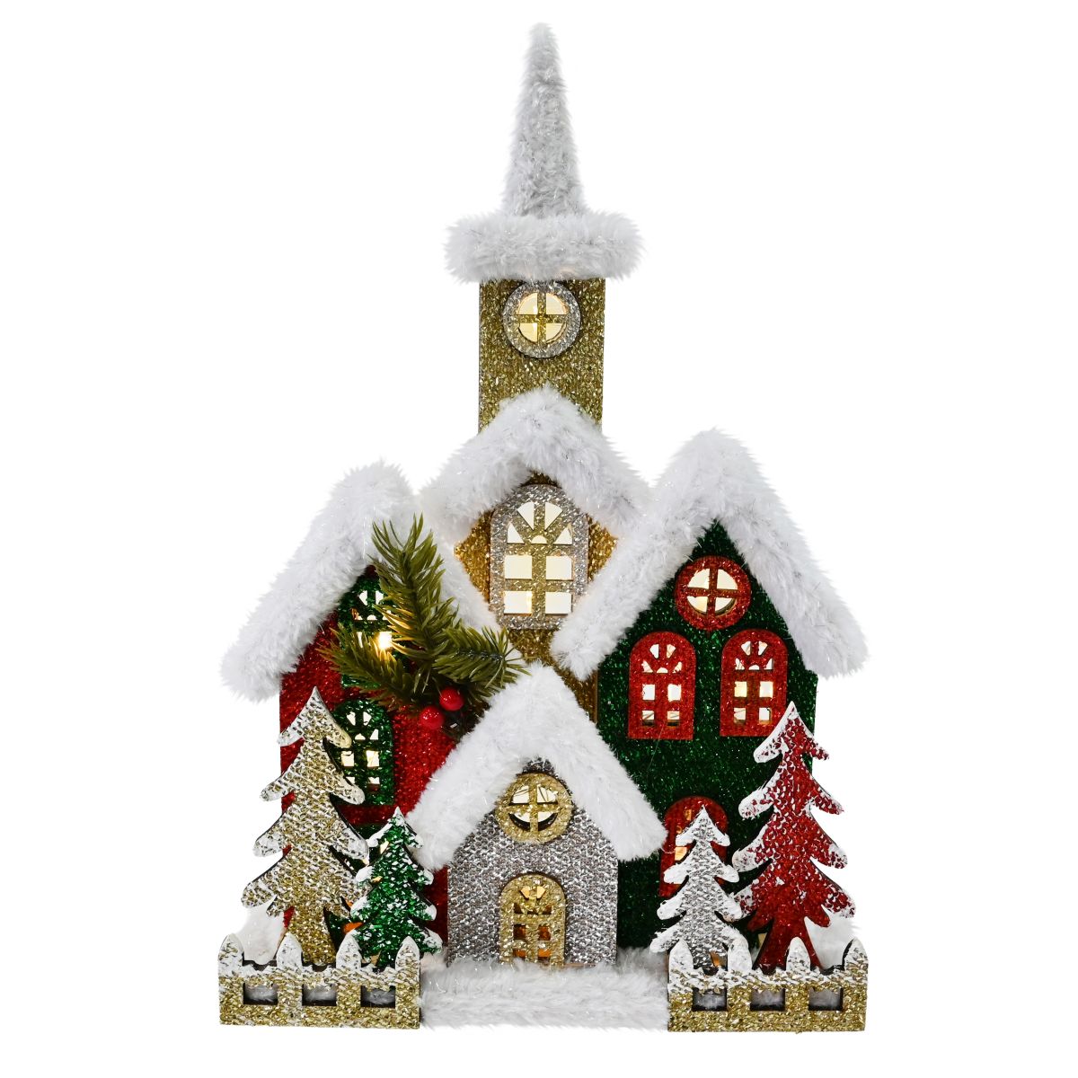 LED Tinsel Winter Church Facade