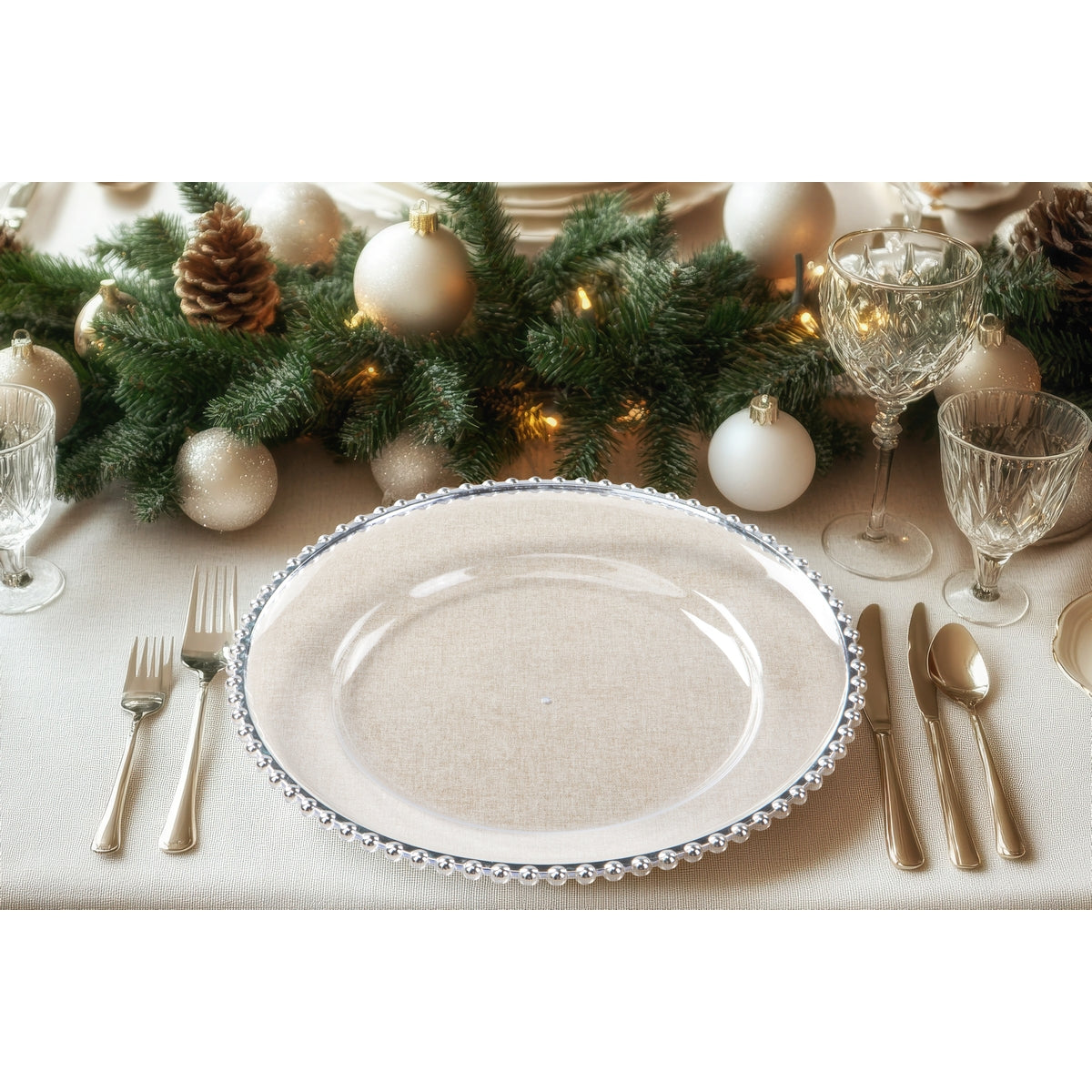 Charger Plate Beaded Edge