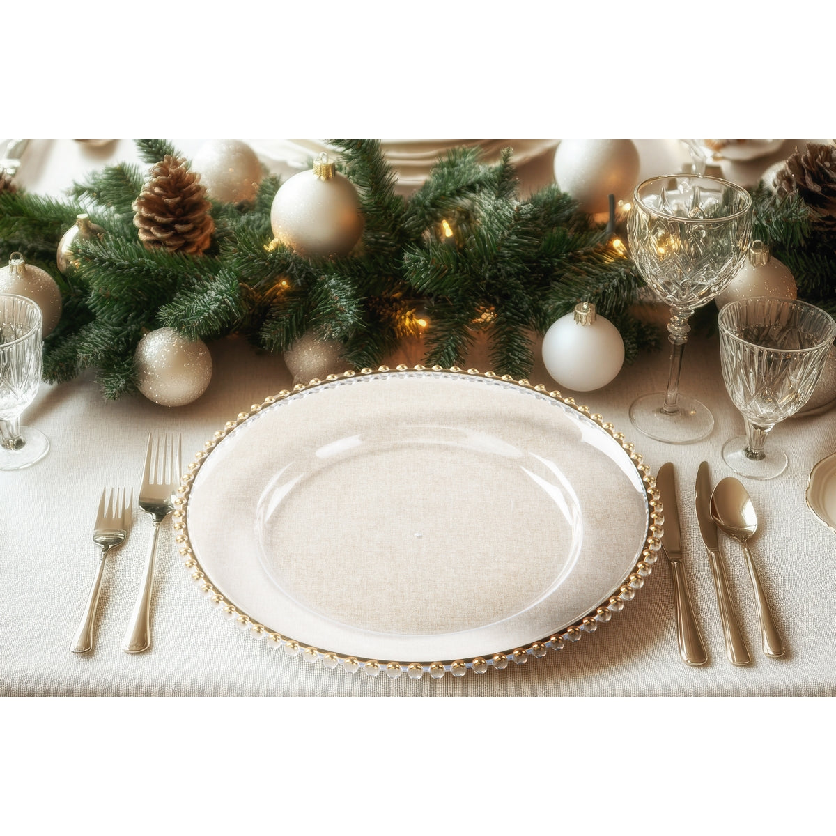 Charger Plate Beaded Edge