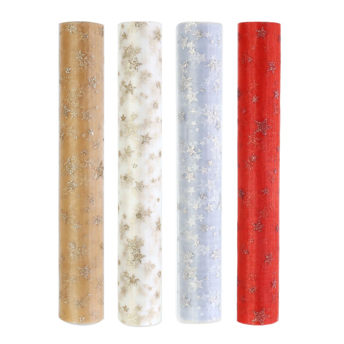 Organza Stars Table Runner Roll 3m - Assorted