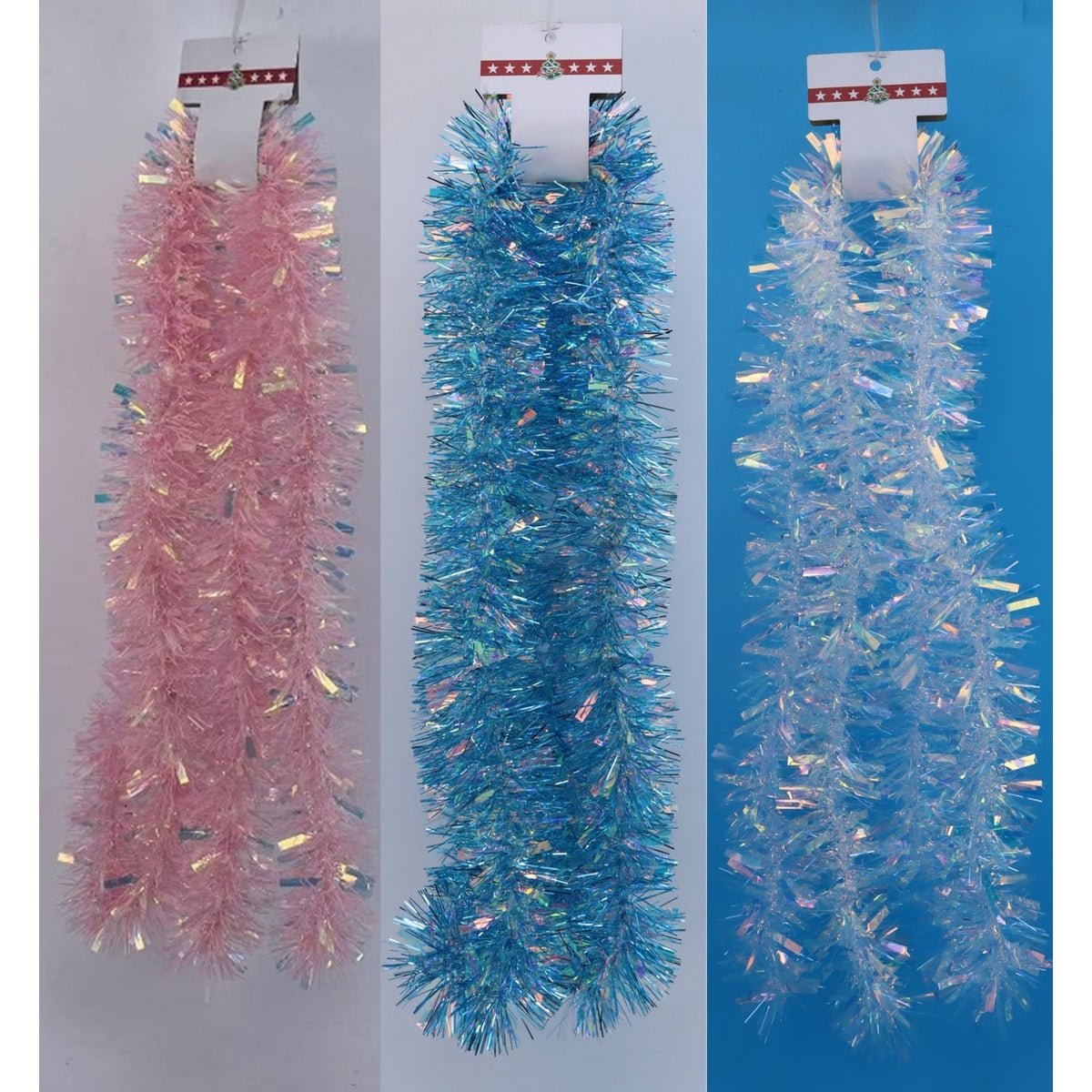 Tinsel Iridescent 3 Assorted