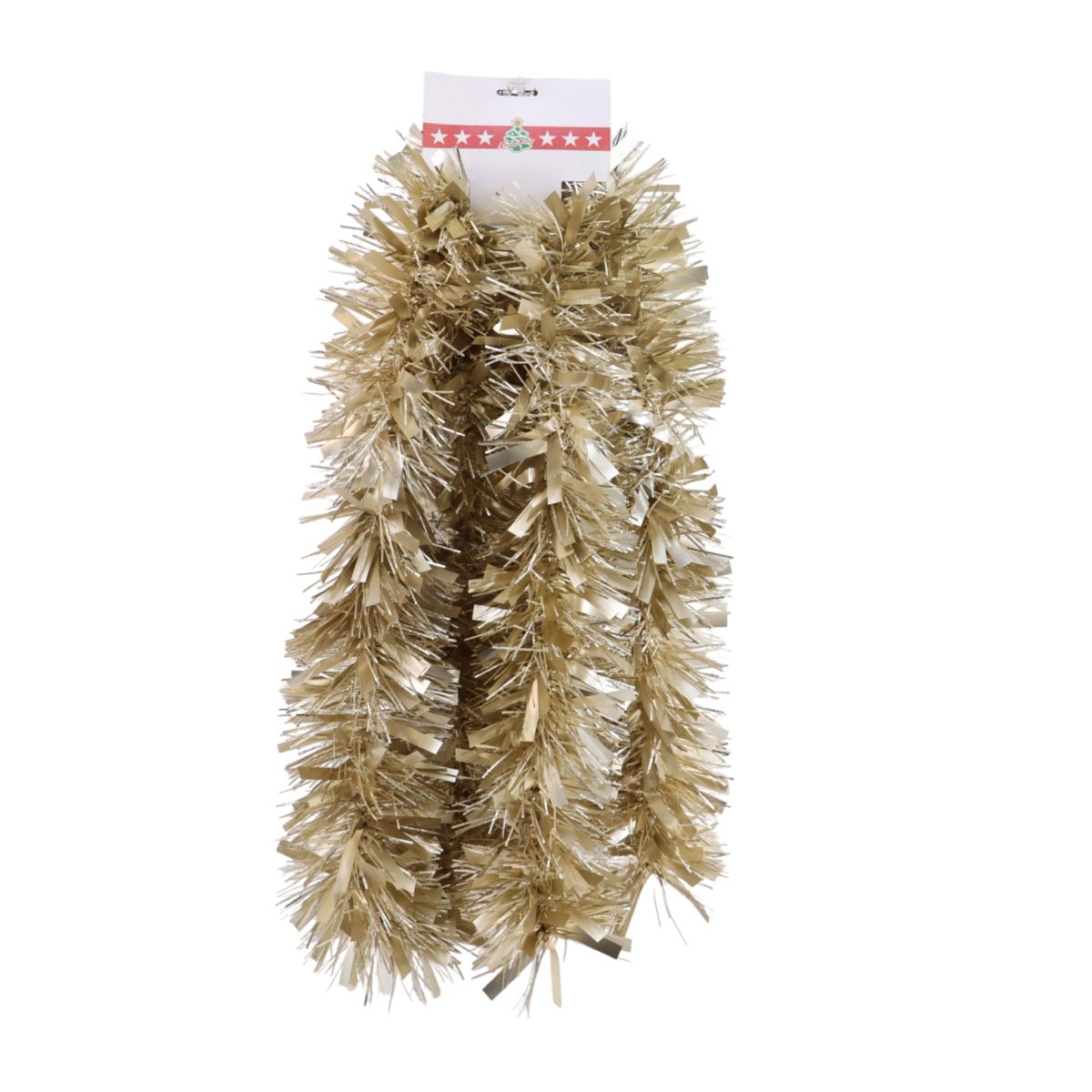 Christmas Tinsel Garland Chunky 2.74m - Champagne