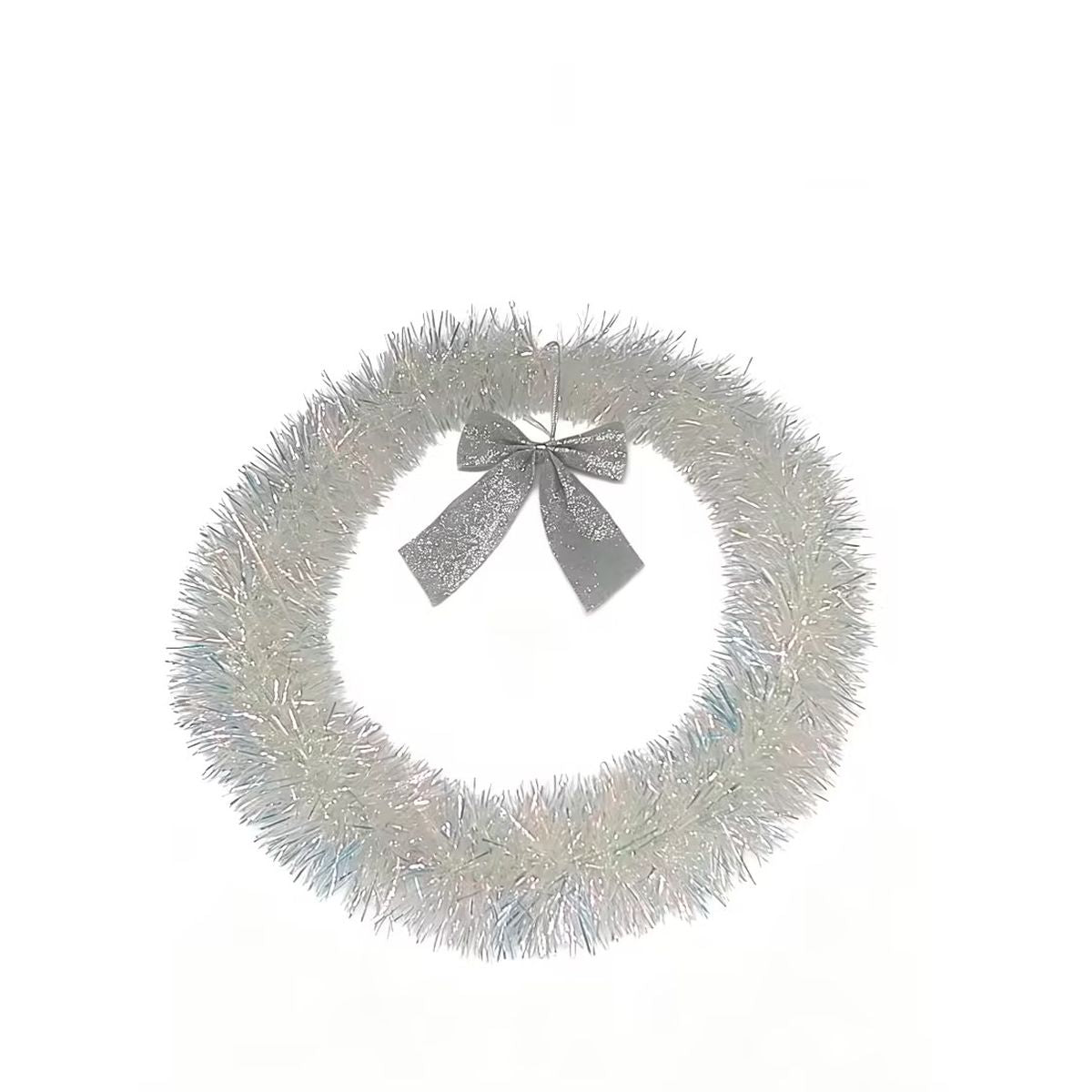 Iridescent Tinsel Christmas Wreath 30cm