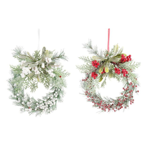 Mini Icy Berry Wreath 20cm - Assorted