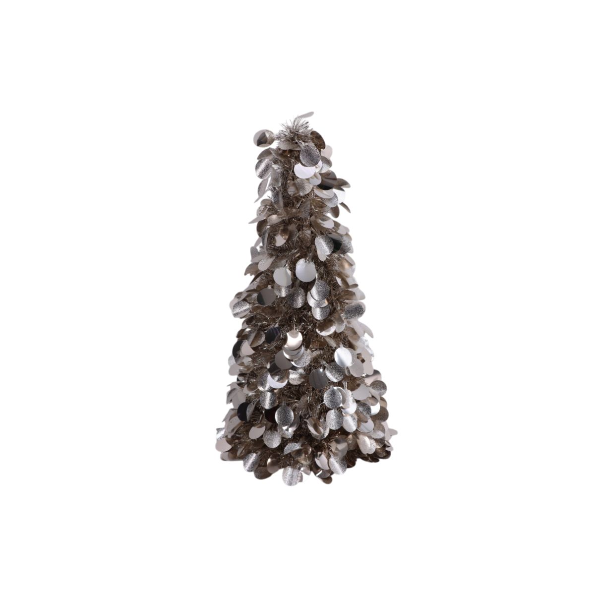 Champagne Large Dot Tinsel Christmas Tree 46cm