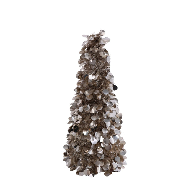 Champagne Large Dot Tinsel Christmas Tree 61cm