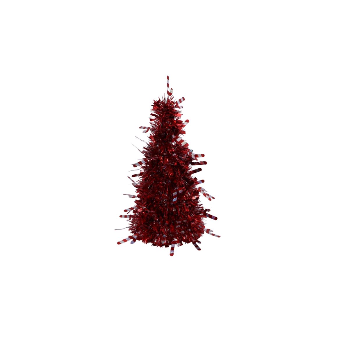 Candy Cane Tinsel Christmas Tree 12.2 x 25cm