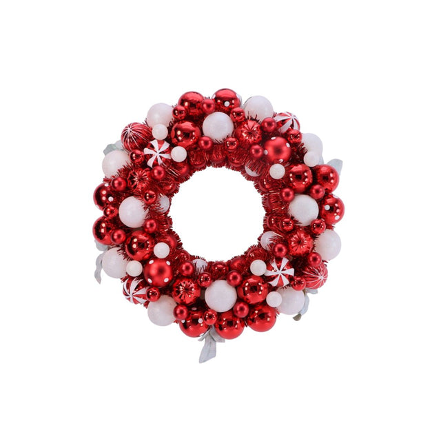 Candy Cane Christmas Wreath 47cm