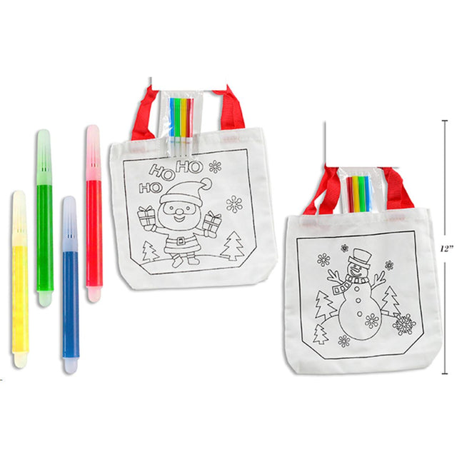 Colour Your Own Christmas Bag with 4 Markers