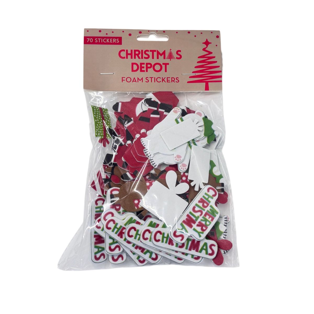 70 Pack Christmas Foam Sticker Mega Pack