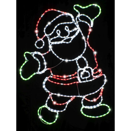 Ropelight Happy Santa Twinkle - Red, Green & Cool White