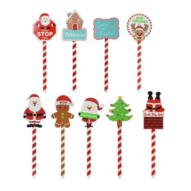 Festive Mix Garden Stake 30cm - Assorted