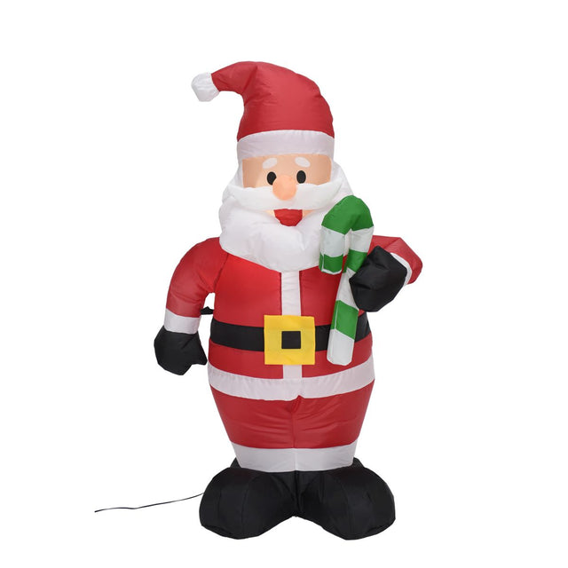 Inflatable Christmas Santa with Candy Cane 120cm