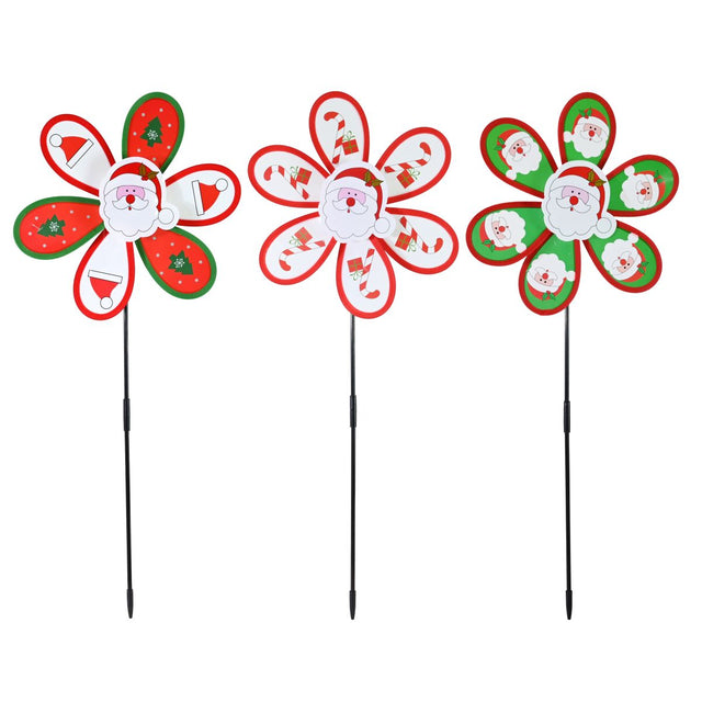 Santa Garden Pinwheel 67cm - Assorted