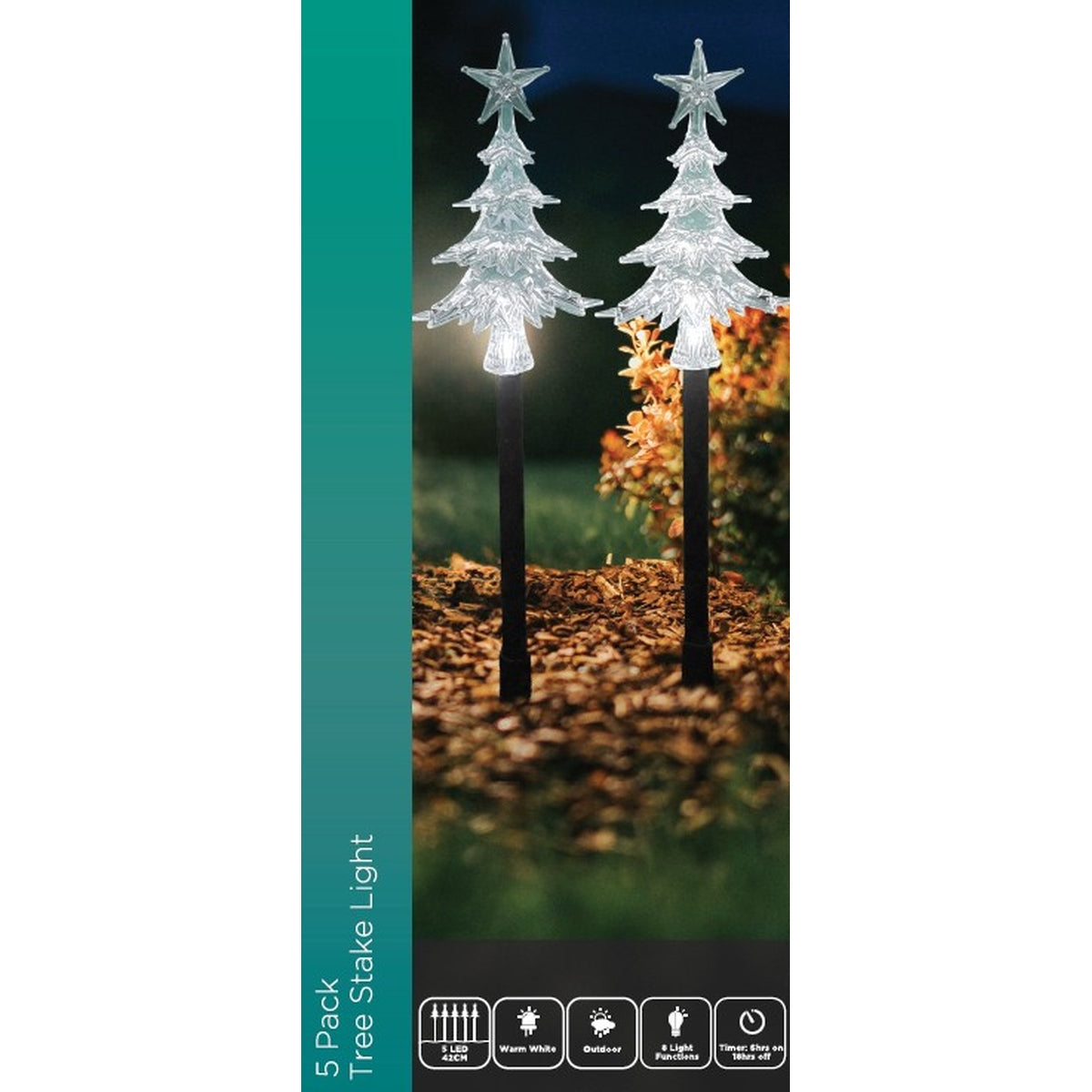 Path Light Set Acrylic Battery Operated 3 Pack