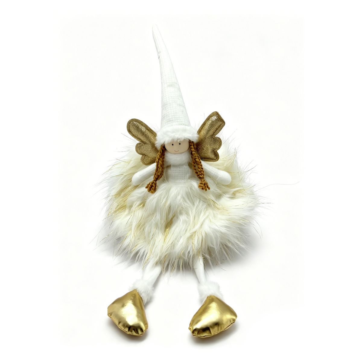 Christmas Angel Plush Decoration 58 x 20 x 16cm - Gold