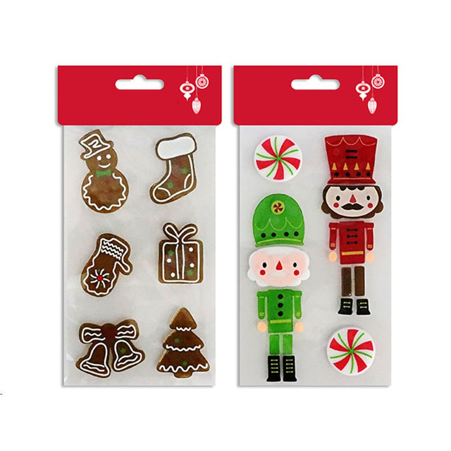 2 Pack Christmas Window Gel Clings - Assorted