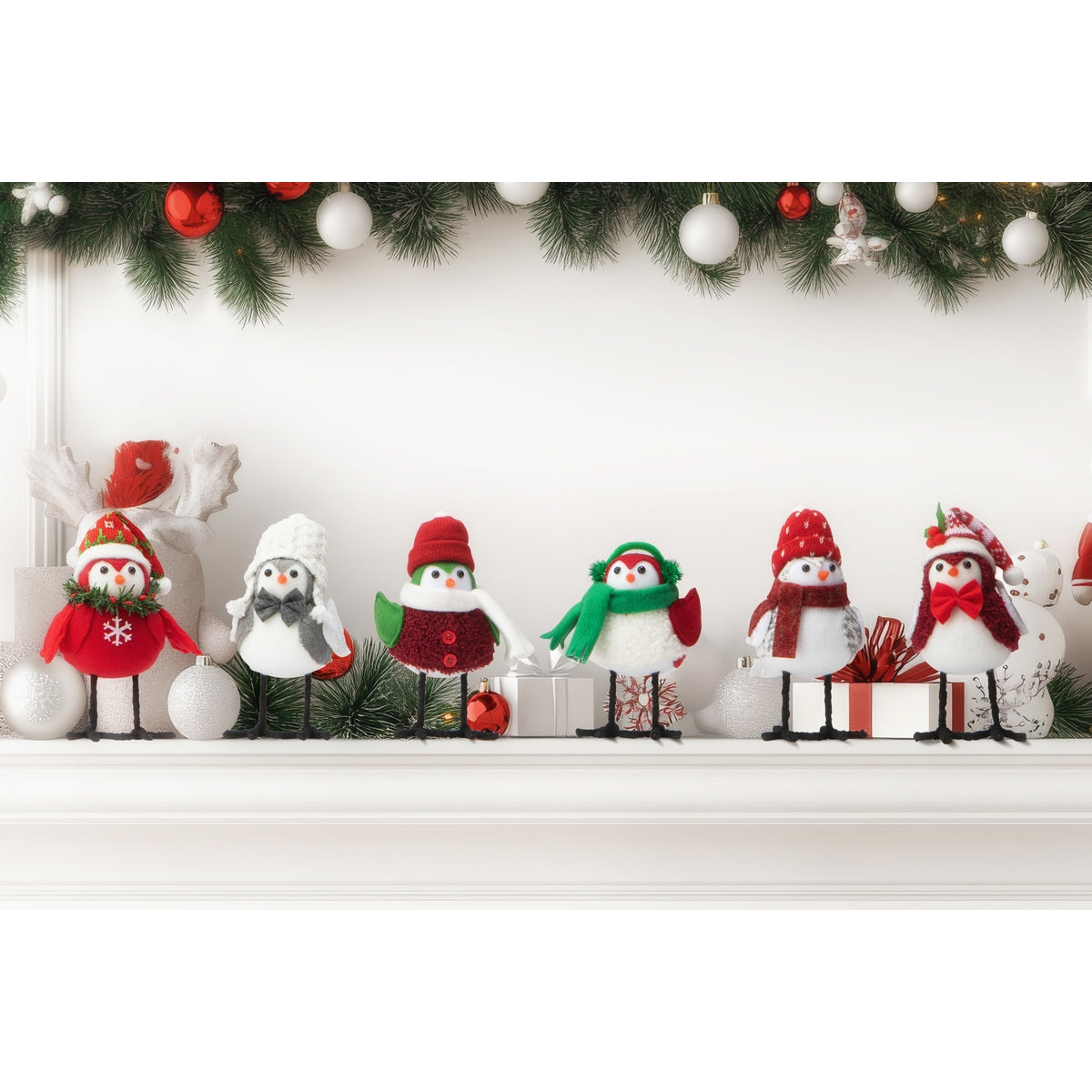 Plush Dressed Festive Bird