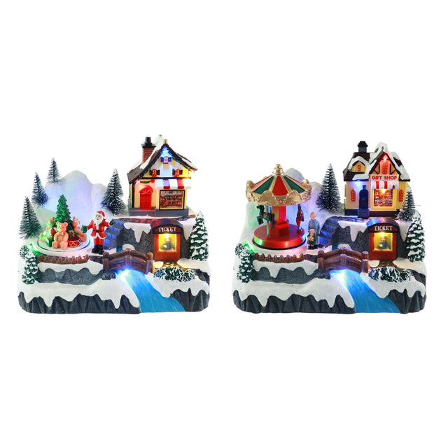 Rotating Musical Christmas Scene with LED Lights