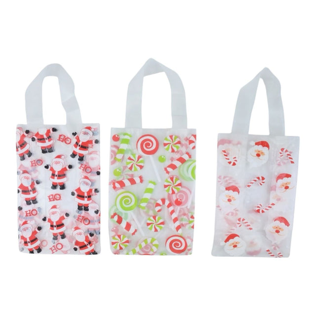 6 Pack Christmas Treat Bags 20 x 13 x 9cm - 2 Assorted Designs