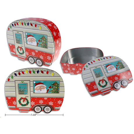 Christmas Caravan Cookie Tin 19 x 14.5cm