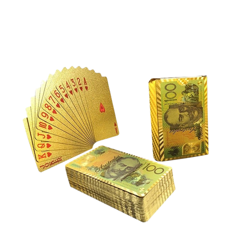 Gold Foil Aussie Playing Cards