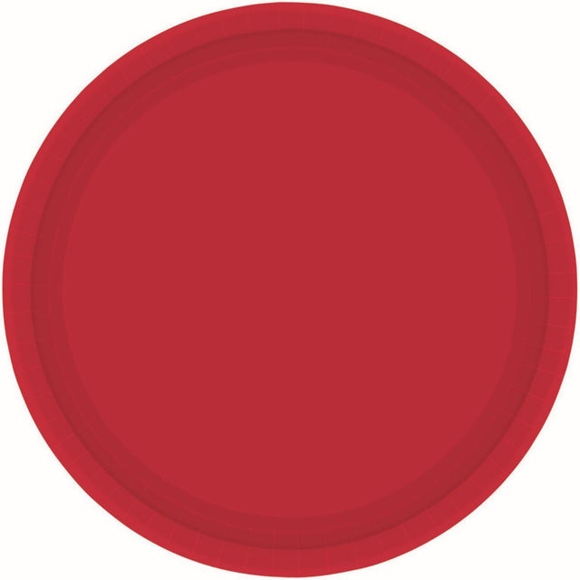 Paper Plate Red 23cm - 20 Pack
