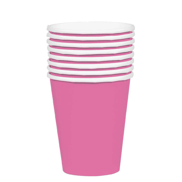 20 Pack Paper Cups 354ml - Bright Pink