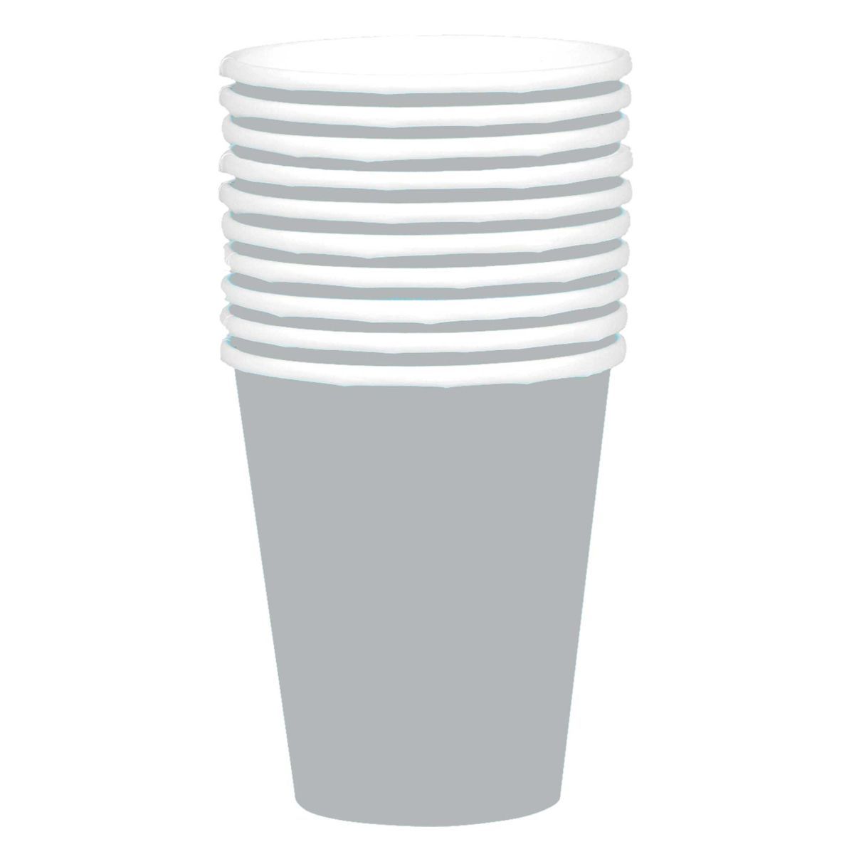 20 Pack 354ml Paper Cups - Silver