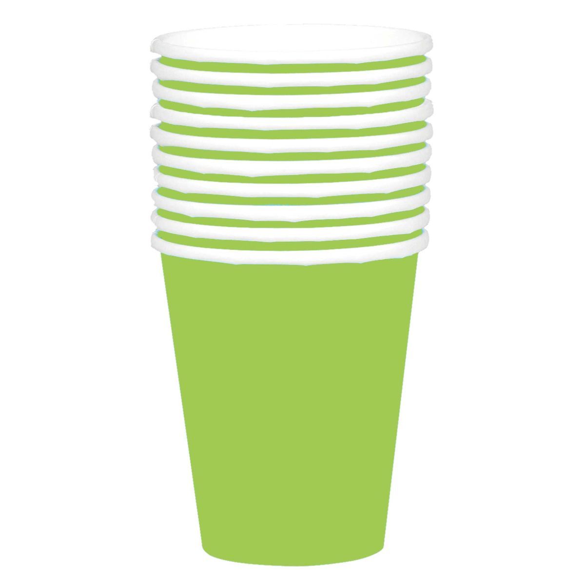 20 Pack 354ml Paper Cups - Kiwi Green