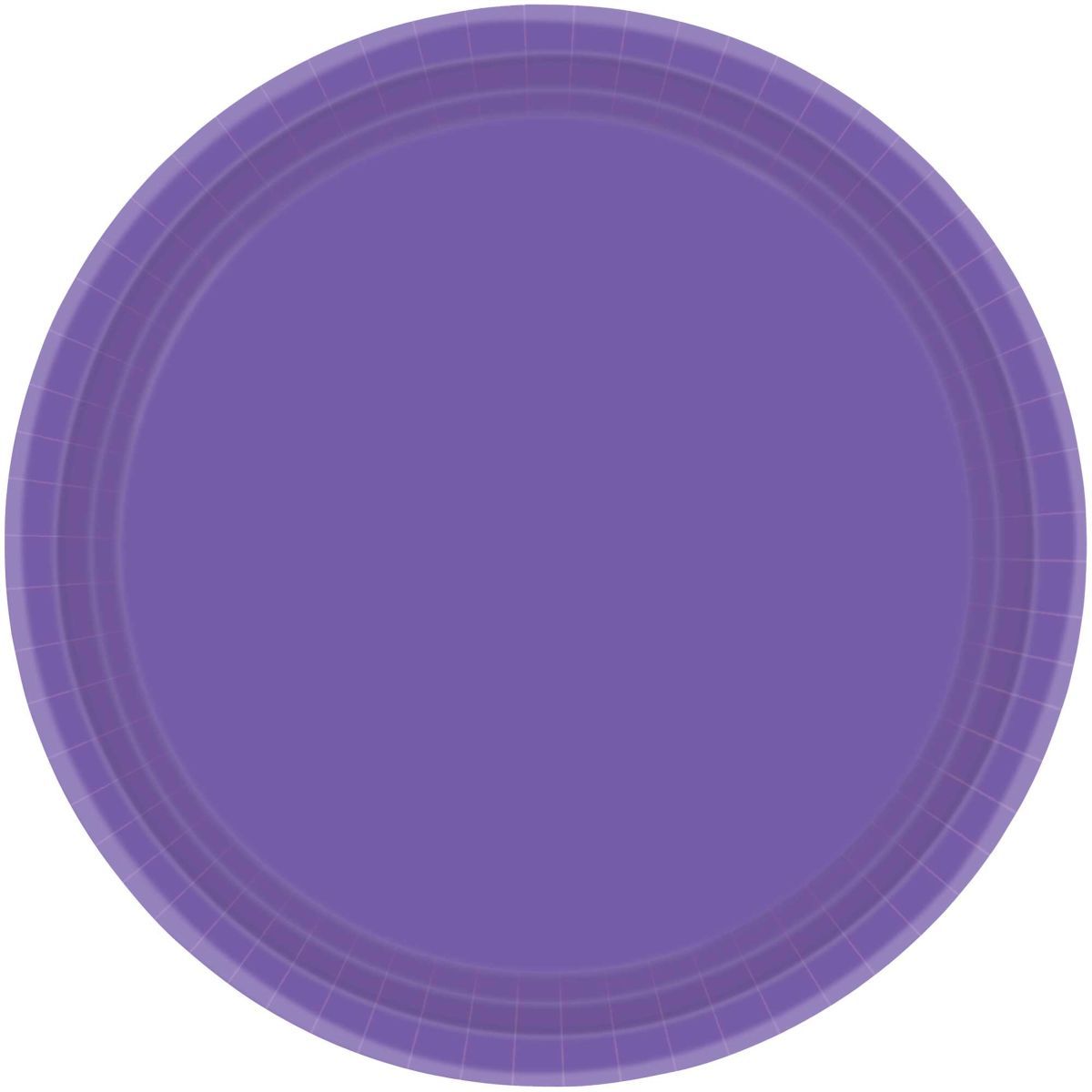 20 Pack 23cm Round Paper Plates - Purple