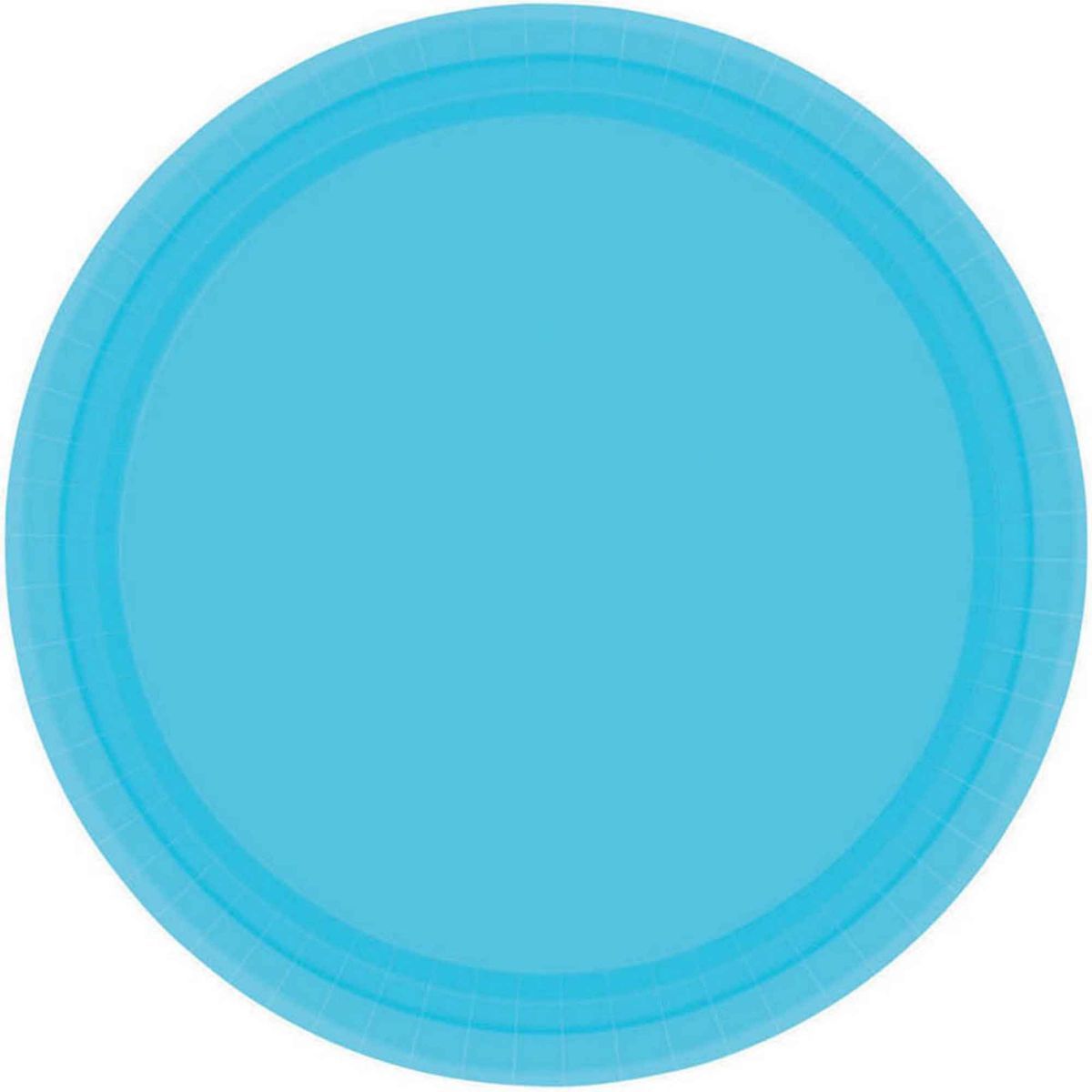 20 Pack 23cm Round Paper Plates - Caribbean Blue