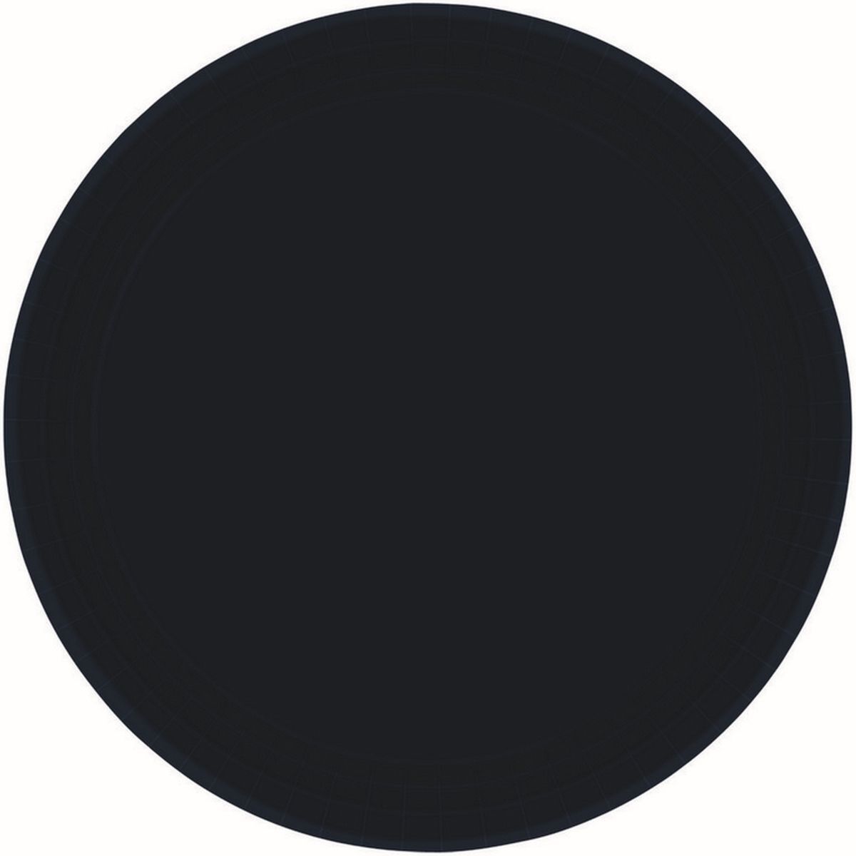 20 Pack Round Paper Plates 17cm - Jet Black