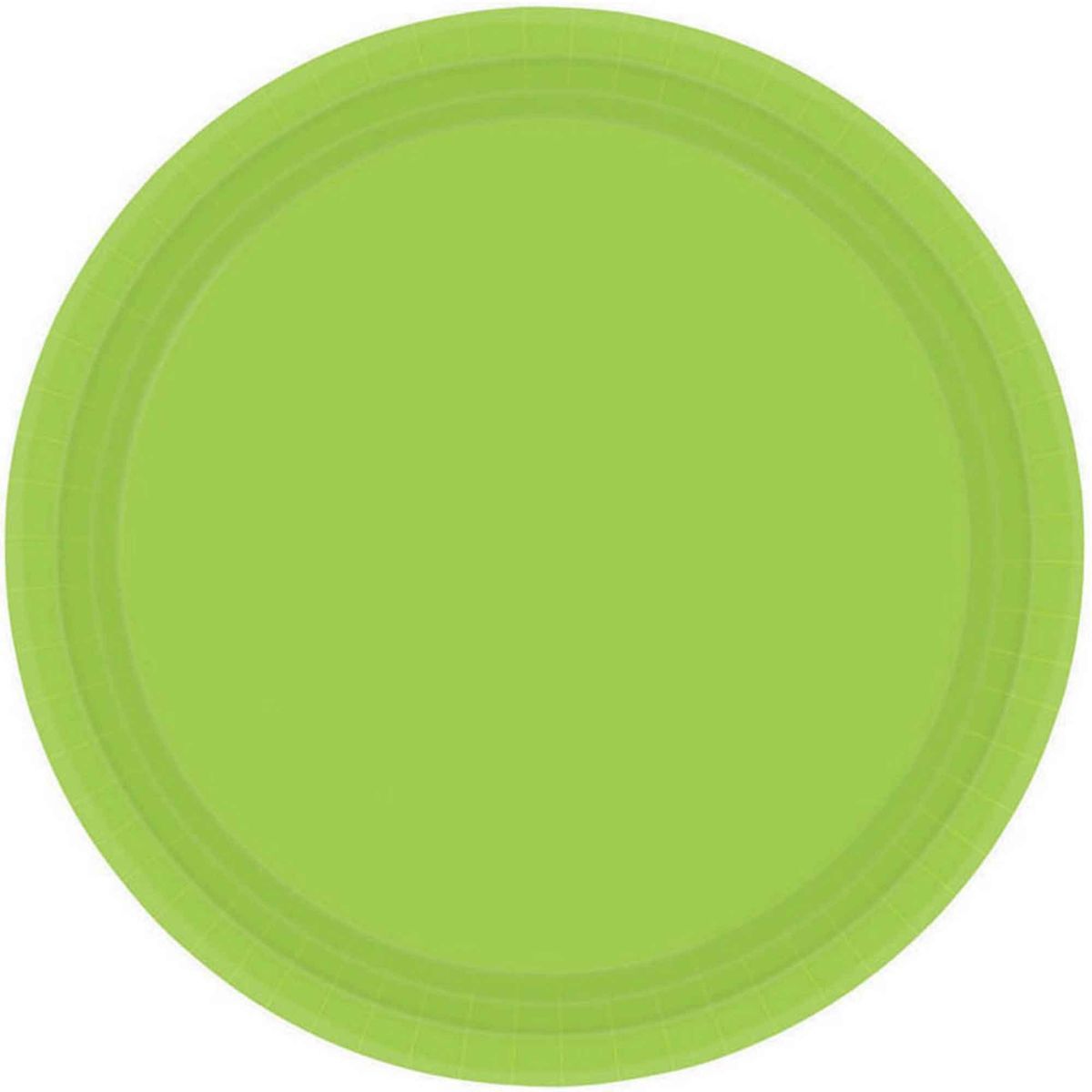 20 Pack 17cm Round Paper Plates - Kiwi Green