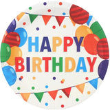 Happy Birthday Paper Plates - Pk 8