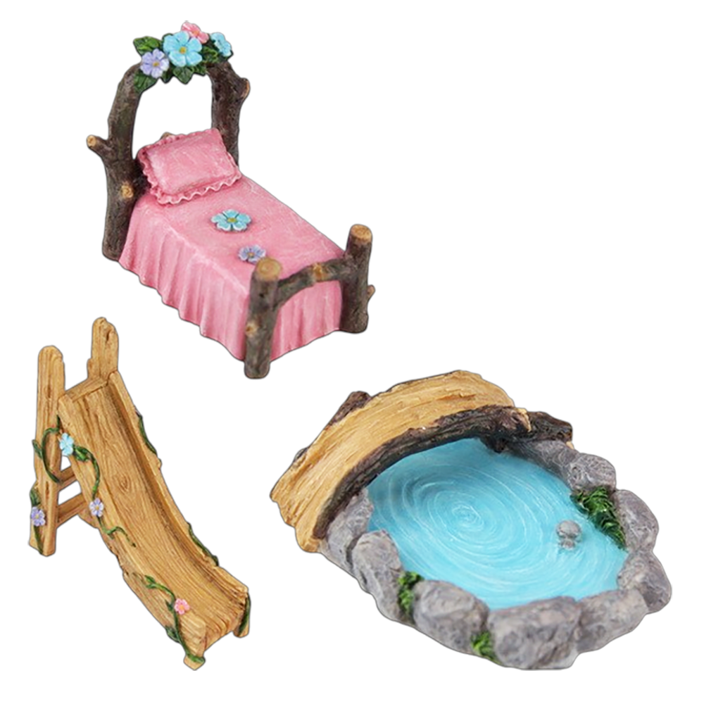 Fairy Garden Accessories - 3 Assorted
