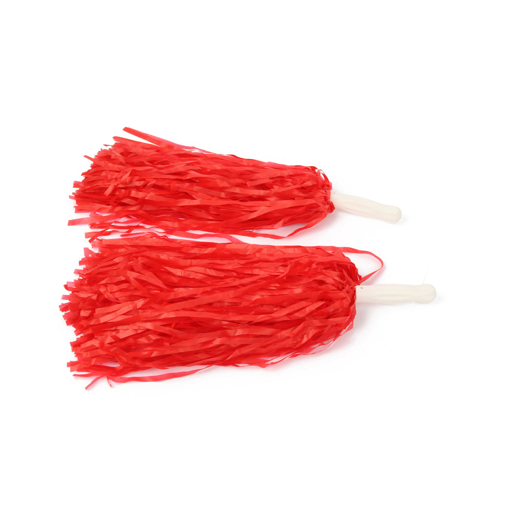 Cheer Squad Pom Poms - Neon Red Pk 2