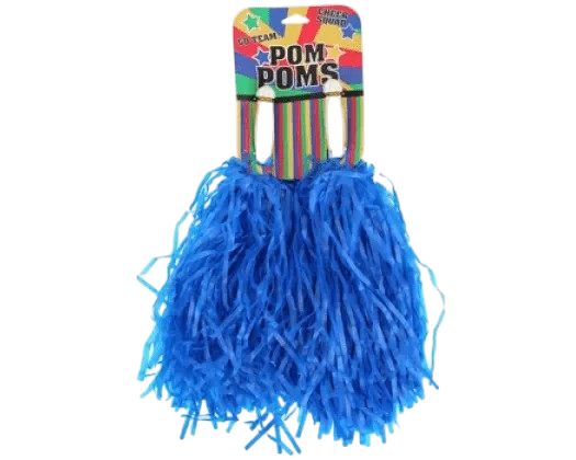 Cheer Squad Pom Poms - Neon Red Pk 2