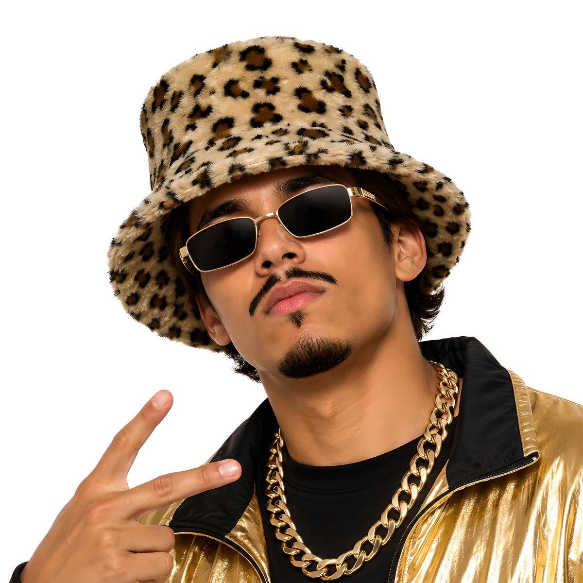 Leopard Print Bucket Hat - One Size