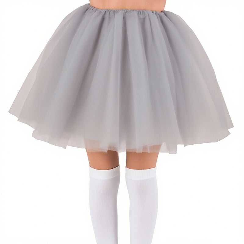 40cm 4 Layer Adult Tutu - Silver - PARTY PLANET