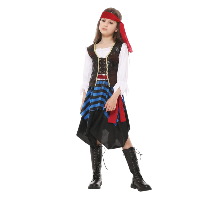 Kids Pirate Girl Dress Up Costume