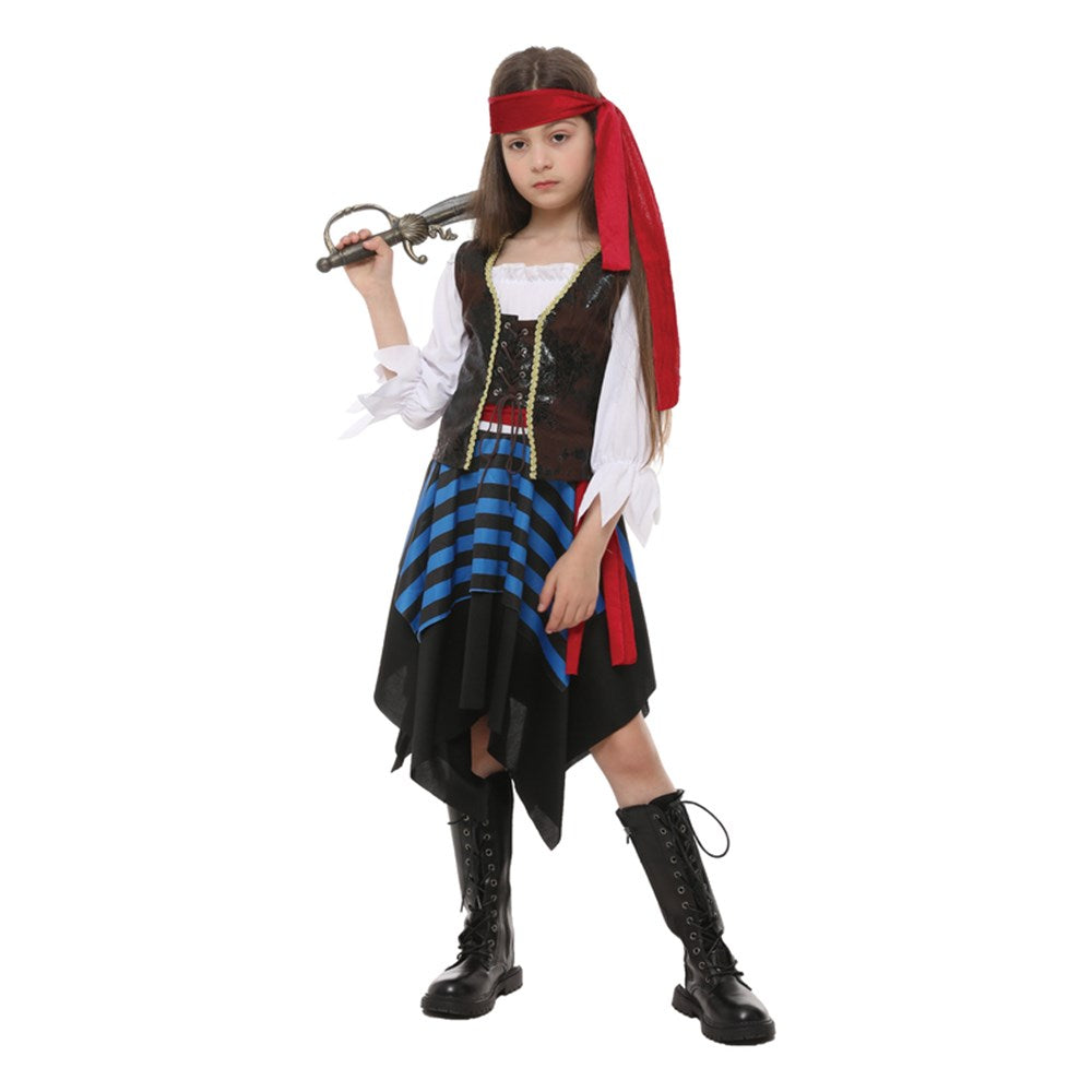 Kids Pirate Girl Dress Up Costume