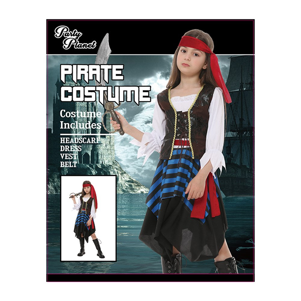 Kids Pirate Girl Dress Up Costume