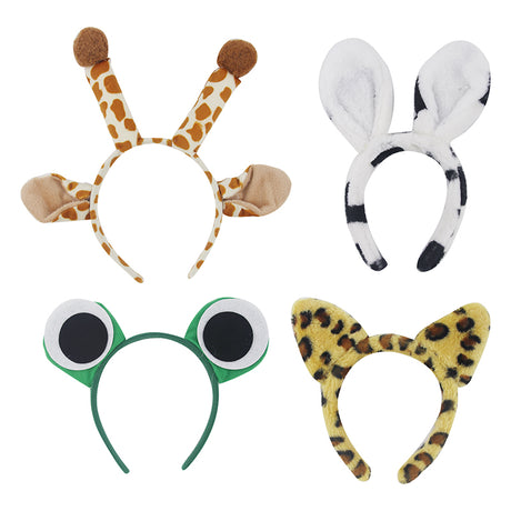 Animal Costume Headbands - 4 Assorted - PARTY PLANET