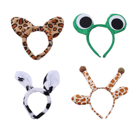 Animal Costume Headbands - 4 Assorted