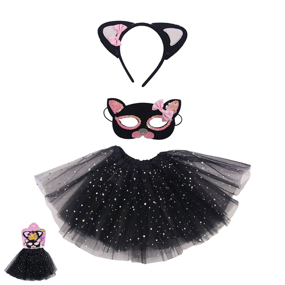 Black Cat Tutu Costume Set - 3 Piece