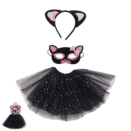 Black Cat Tutu Costume Set - 3 Piece