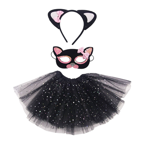 Black Cat Tutu Costume Set - 3 Piece