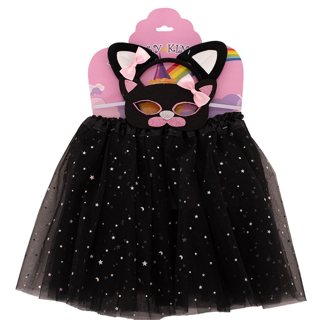Black Cat Tutu Costume Set - 3 Piece - PARTY PLANET